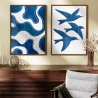 Quadro Decorativo Mar Azul e Passaros