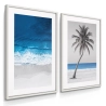 Quadro Decorativo Mar Azul e Palmeira