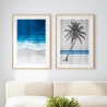 Quadro Decorativo Mar Azul e Palmeira