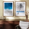 Quadro Decorativo Mar Azul e Palmeira