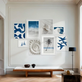 Composição Mar Azul – Decoreiro | Quadros Decorativos