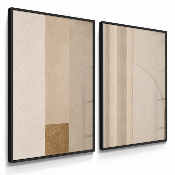 Quadros Decorativos Geométrico Dourado II