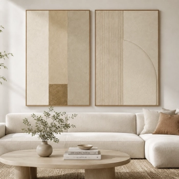 Quadros Decorativos Geométrico Dourado II