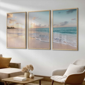 Quadro Decorativo Praia Rosé