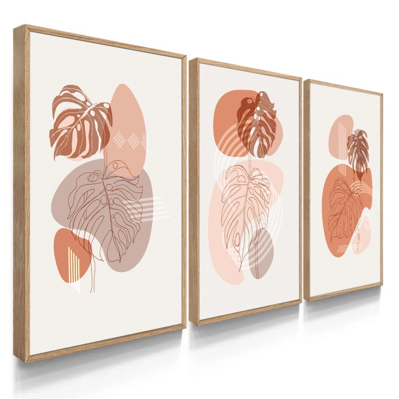 Quadro Decorativo Costela de Adão Bege Quadro Decorativo Costela de Adão Bege