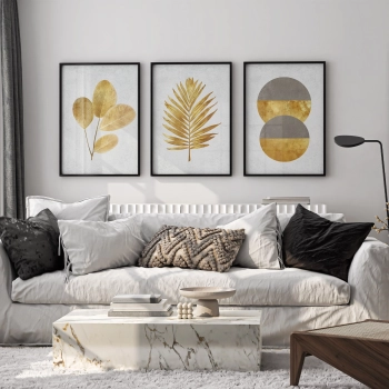 Quadro Decorativo Floral Gold