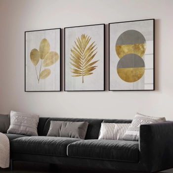 Quadro Decorativo Floral Gold