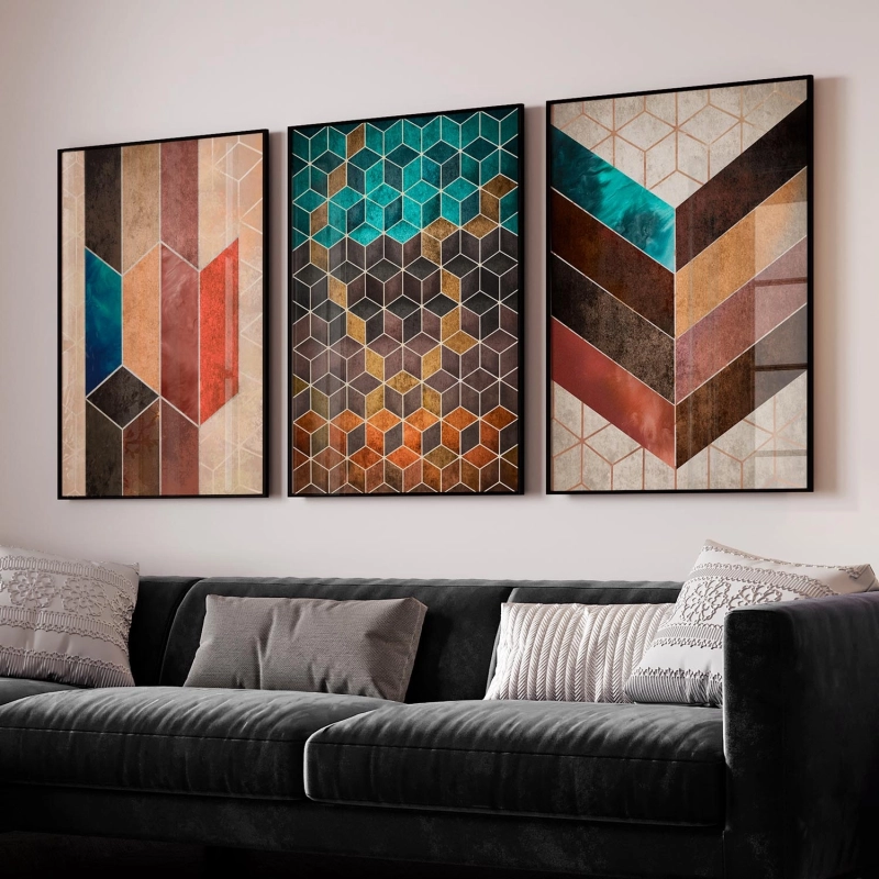 Quadro Decorativo Geométrico Colorido Quadro Decorativo Geométrico Colorido