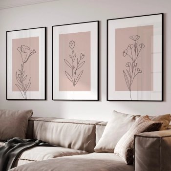 Quadro Decorativo Flores Bohos