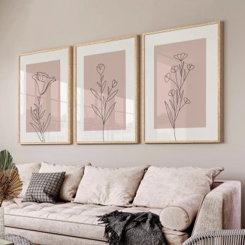 Quadro Decorativo Flores Bohos