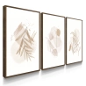 Quadro Decorativo Boho Folhas Claras