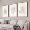 Quadro Decorativo Boho Folhas Claras