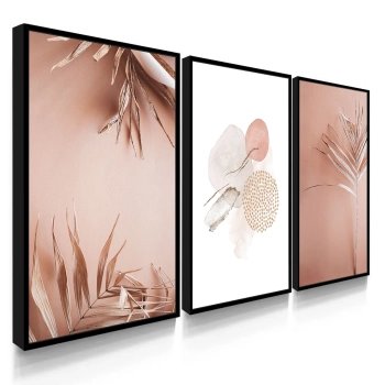 Quadro Decorativo Flores Rosé