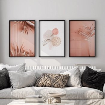 Quadro Decorativo Flores Rosé