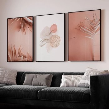 Quadro Decorativo Flores Rosé