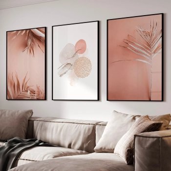 Quadro Decorativo Flores Rosé