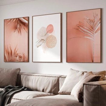 Quadro Decorativo Flores Rosé