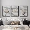 Quadro Decorativo Flor Mármore Branco