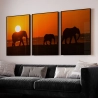 Quadro Decorativo Elefantes Deserto