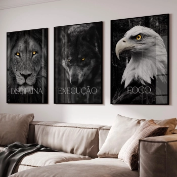 Quadro Decorativo Disciplina Olhos Dourados