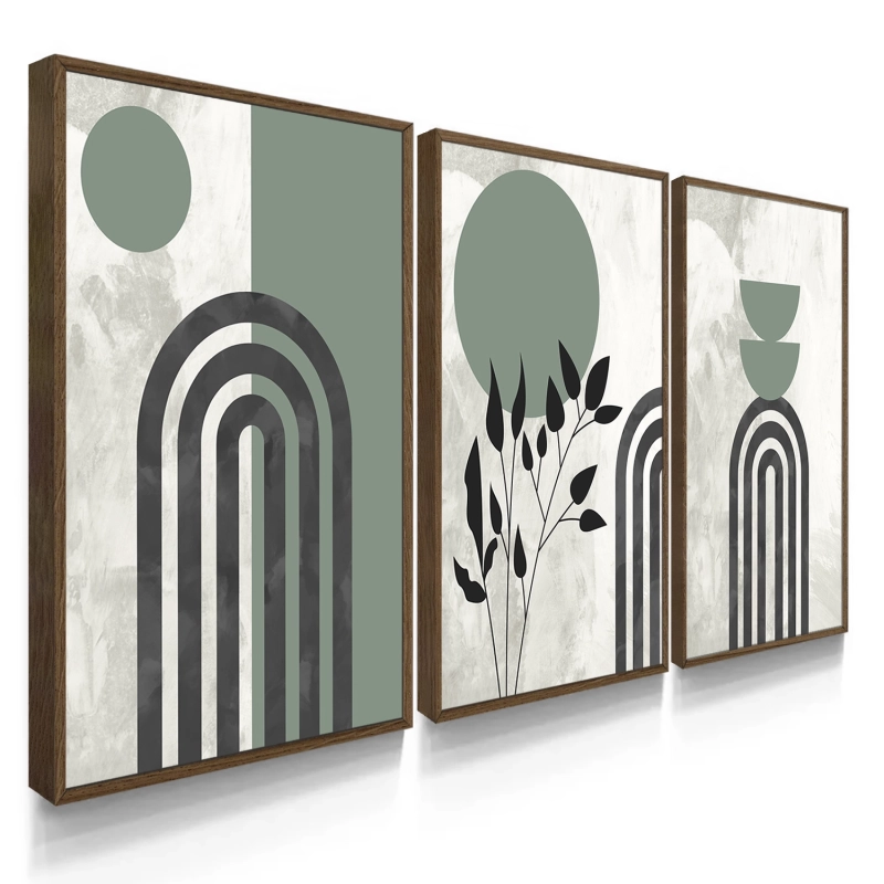 Quadro Decorativo Boho Verde Alecrim Quadro Decorativo Boho Verde Alecrim