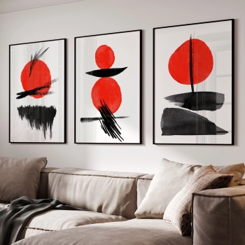 Quadro Decorativo Abstrato Red Dot