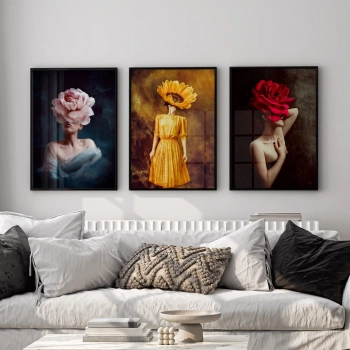 Quadro Decorativo Mulheres Flores