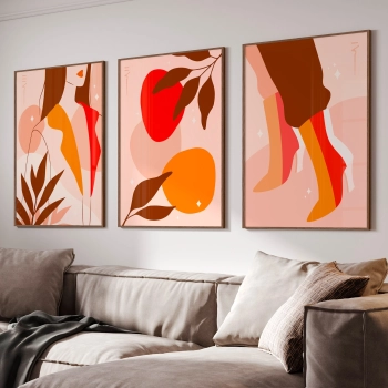 Quadro Decorativo Mulheres Flores