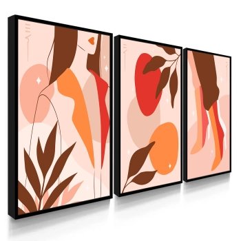 Quadro Decorativo Mulheres Flores