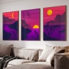 Quadro Decorativo Anoitecer Roxo