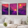 Quadro Decorativo Anoitecer Roxo