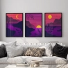 Quadro Decorativo Anoitecer Roxo