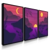 Quadro Decorativo Anoitecer Roxo