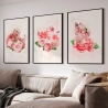 Quadro Decorativo Busto Flores