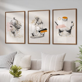 Quadro Decorativo Escultura Abstrata