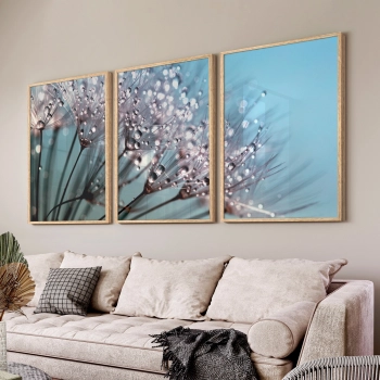 Quadro Decorativo Dente de Leão Azul