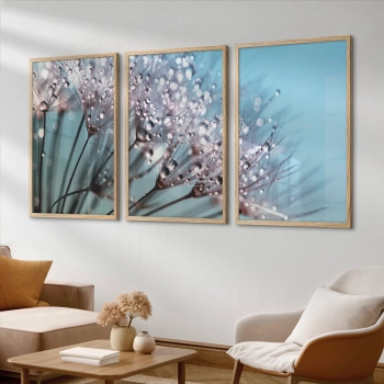 Quadro Decorativo Dente de Leão Azul