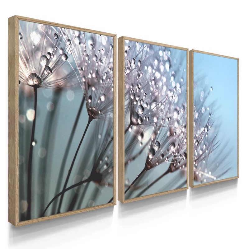 Quadro Decorativo Dente de Leão Azul Quadro Decorativo Dente de Leão Azul
