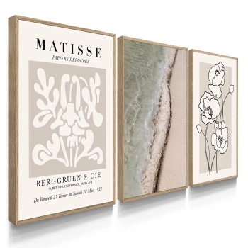 Quadro Decorativo Matisse Bege Mar