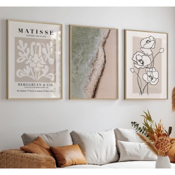 Quadro Decorativo Matisse Bege Mar