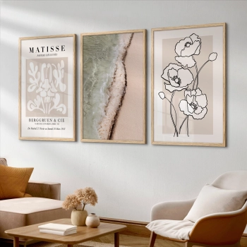 Quadro Decorativo Matisse Bege Mar