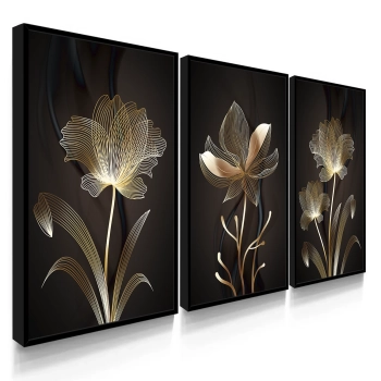 Quadro Decorativo Flor Marrom