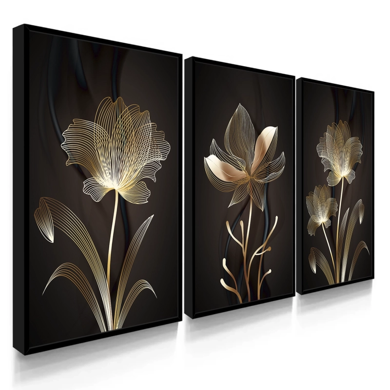 Quadro Decorativo Flor Marrom