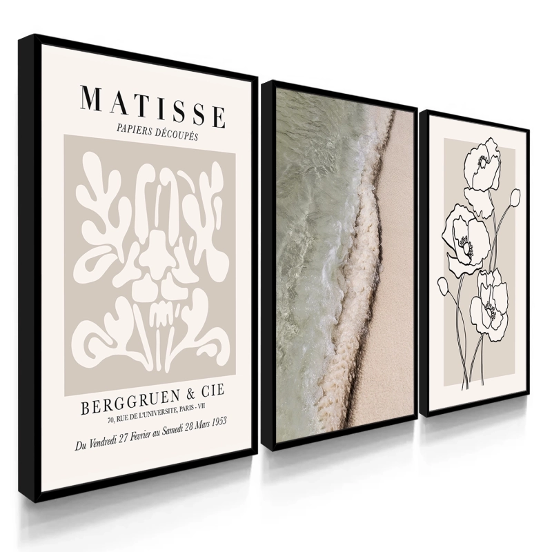 Quadro Decorativo Matisse Bege Mar