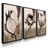 Quadro Decorativo Flor Platina