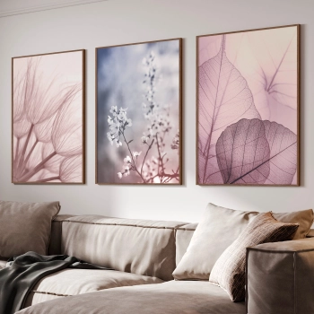 Quadro Decorativo Flores Rosé