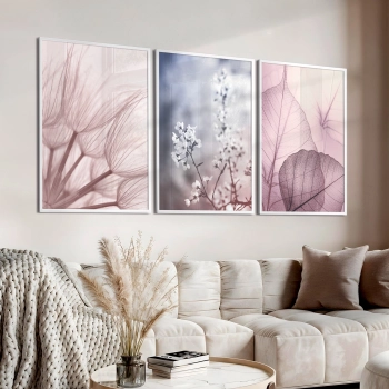 Quadro Decorativo Flores Rosé