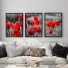 Quadro Decorativo Jardim Vermelho