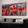 Quadro Decorativo Jardim Vermelho