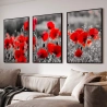 Quadro Decorativo Jardim Vermelho